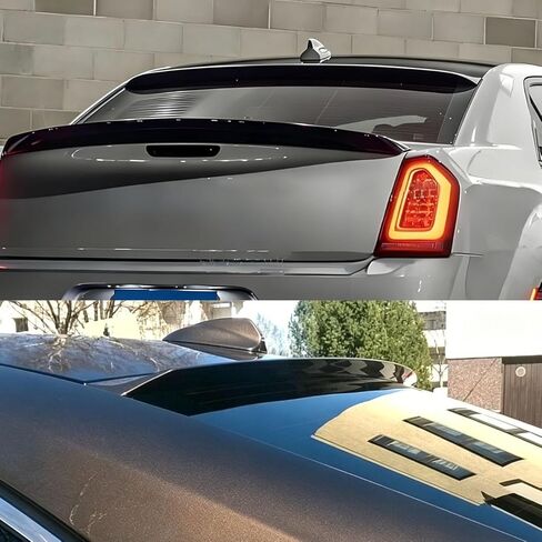Rear Window Roof Spoiler and Rear Trunk Spoiler Wing Compatible with Chrysler 300 300C 300S 2015-2010 Glossy Black in Saudi Arabia