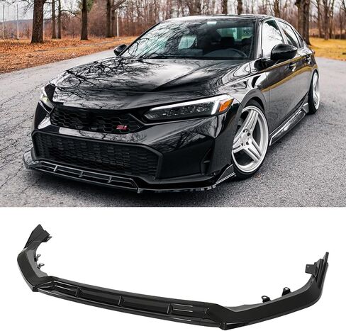 Time Serect V Style Front Spoiler Lip Splitter Kit for Volkswagen Golf GTI MK8 2022 2023 2024 2025 Painted Black 3Pcs Front Bumper Lip Splitter Spoiler Kit in Saudi Arabia