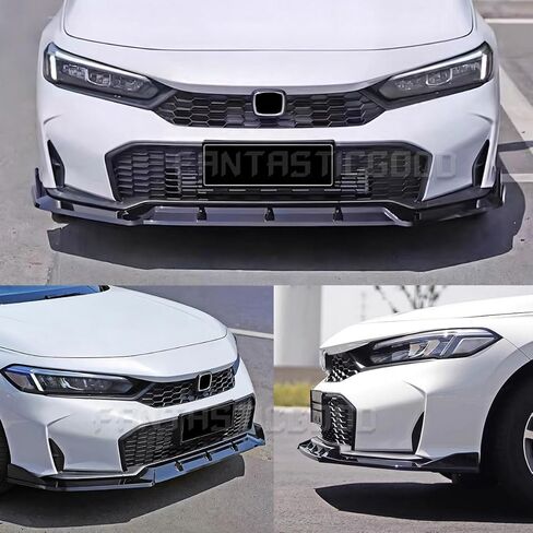 Time Serect V Style Front Spoiler Lip Splitter Kit for Volkswagen Golf GTI MK8 2022 2023 2024 2025 Painted Black 3Pcs Front Bumper Lip Splitter Spoiler Kit in Saudi Arabia
