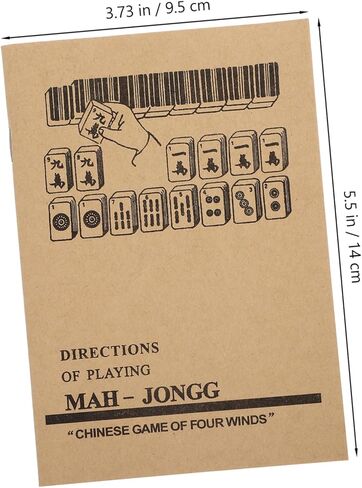 BESPORTBLE Antique Style Mahjong Rule Book Detailed Instructions Strategies for Chinese Mahjong in Kuwait