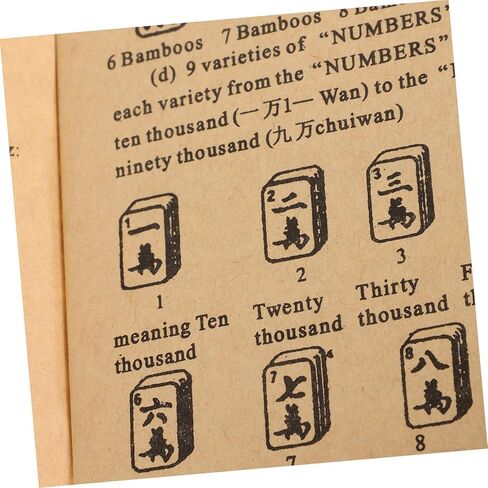 BESPORTBLE Antique Style Mahjong Rule Book Detailed Instructions Strategies for Chinese Mahjong in Kuwait