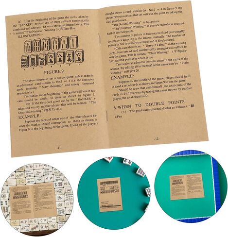 BESPORTBLE Antique Style Mahjong Rule Book Detailed Instructions Strategies for Chinese Mahjong in Kuwait