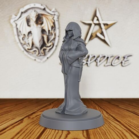 الزنزانات والتنينات النسائية المصغرة غير المطلية DND Minis، تمثال لعبة RPG على الطاولة، هدية مثالية لألعاب تقمص الأدوار وعشاق المعرفة الغامضة-AS147 in Kuwait