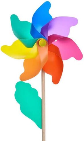 Outdoor Windmill, 9.84 Inches in Length, Suitable for Gardens, Courtyards, Outdoor Activity Areas, and Daily Leisure Scenes (Colorful) in Kuwait