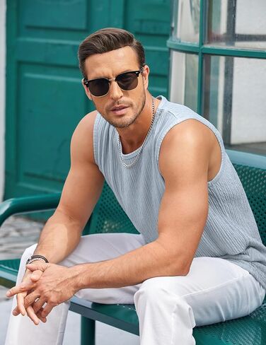 COOFANDY Men's Ribbed Knit Tank Tops Sleeveless Muscle T Shirts Casual Basic Tank Shirts in Saudi Arabia