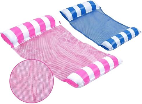 Inflatable Pool Hammock Set 2 Pack (Blue and Pink) for Adults in Saudi Arabia