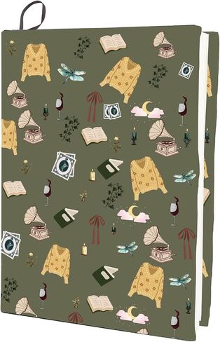 CRASPIRE Fantasy Book Cover Fabric Book Sleeve Polyester Western Dragon Cartoon Animation Stretchable Washable Reusable Notebook Protector for Book Lover Hardcover Paperback Textbook in Kuwait