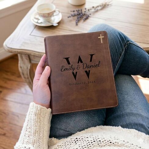 Personalized NIV Journaling Family Bible, Wide-Margin, Red Letter, Bible Tabs + Highlighters, Complete Study Set, Wedding & Anniversary Gift in Saudi Arabia