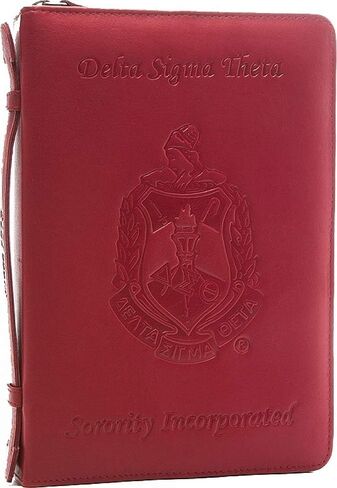 غطاء كتاب طقوس جلدي فاخر من Delta Sigma/Σ Theta [أحمر - 9 بوصة × 7 بوصة × 2 بوصة] - رقم التعريف #11093 in Kuwait
