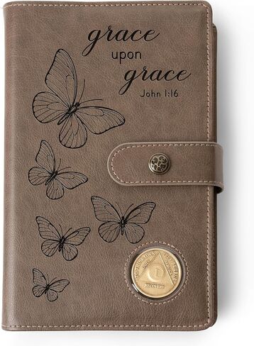 Custom Design AA Big Book & 12 Steps and 12 Traditions Book Set Cover, Alcoholics Anonymous Gifts, Fits 2 Hardcover AA Books, AA Coin Holder in Saudi Arabia
