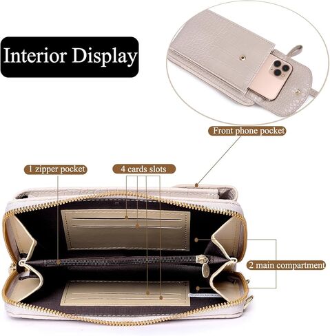 Small Crossbody Bag Cell Phone Purse Wallet Wristlet Card Clutch with Card Slot in Saudi Arabia