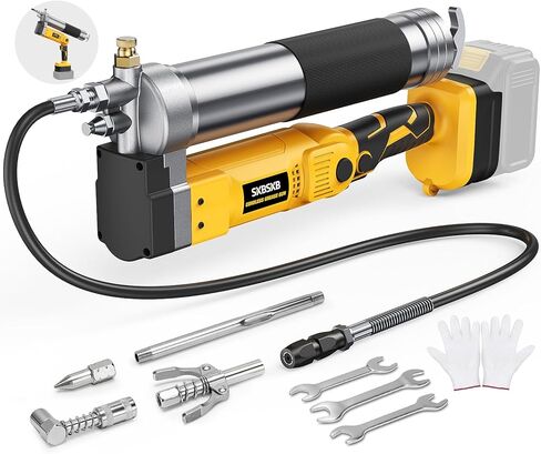 2-IN-1 Cordless Grease Gun for De-Walt 20V Battery, 12000PSI Electric Grease Gun Kit with Lock-On Trigger, 39.4" Hose Work with Bulk &Cartridge Grease for Truck, Farm Equipment (Battery Not Included) in Saudi Arabia