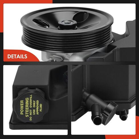 مضخة توجيه قوية A-Premium، مع خزان وبكرة، متوافقة مع Jeep WJ Series Grand Cherokee 2001-2004 4.7L & Dodge Ram 1500 2004-2006، Viper 2003-2006 in Kuwait