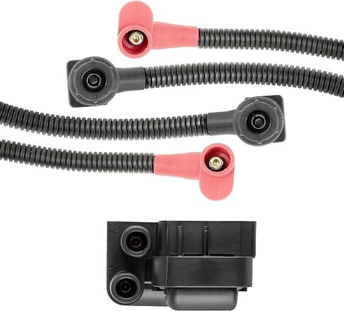 Caltric Ignition Coil with Spark Plug Wire 52 and 59.3cm Compatible with Polaris Ranger 800 4x4 6x6 2011 2012-2017 in Kuwait