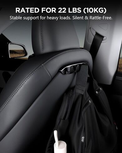 4-Pack Car Hooks for Tesla Model Y Juniper & Model 3 Highland Accessories 2026 2025, Retractable Glove Box Hanger & Rear Seat Clip, Interior Organizer for Handbag, Backpack, Grocery Bag in Saudi Arabia