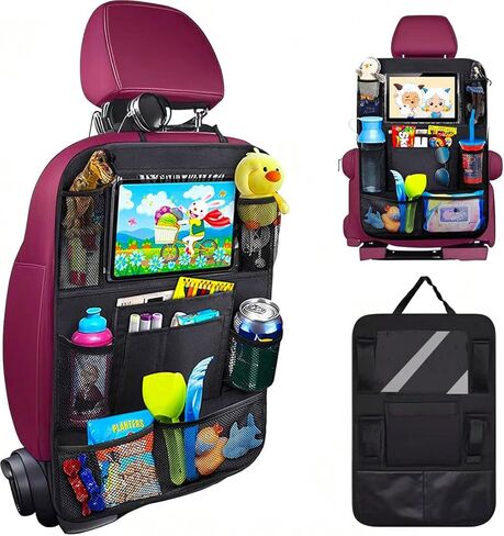 AYWVRBST Car Backseat Organizer, 9 Storage Pockets, Thickened 600D Polyester, Waterproof, Durable, Universal Fit for Sedan SUV, Truck, Minivan (2, Black) in Saudi Arabia