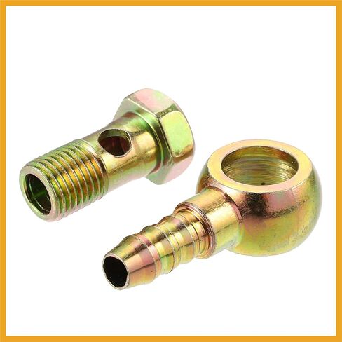 1 مجموعة بانجو بولت كيت M14x1.5 بانجو بولت خرطوم بارب المناسب الفرامل خط المناسب محول مع غسالات النحاس للدراجات النارية سيارة الحديد البرونزية لهجة استبدال in Kuwait