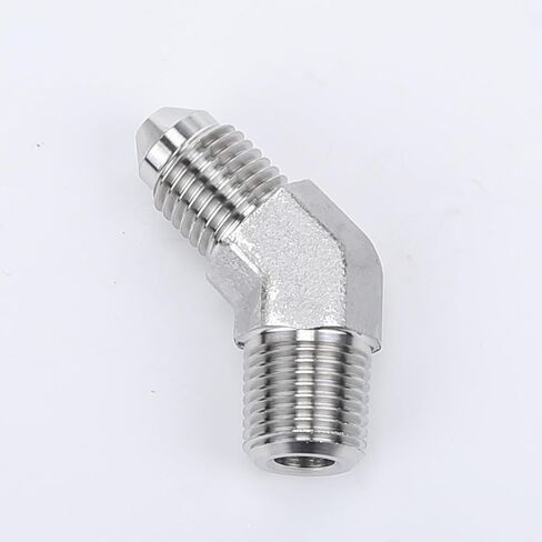 AC PERFORMANCE 45 Degree -3 AN Male to 1/8 x 27 NPTF Male Fitting Adapter Connector Stainless Steel in Kuwait