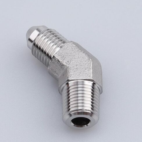 AC PERFORMANCE 45 Degree -3 AN Male to 1/8 x 27 NPTF Male Fitting Adapter Connector Stainless Steel in Kuwait