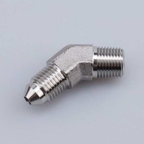 AC PERFORMANCE 45 Degree -3 AN Male to 1/8 x 27 NPTF Male Fitting Adapter Connector Stainless Steel in Kuwait