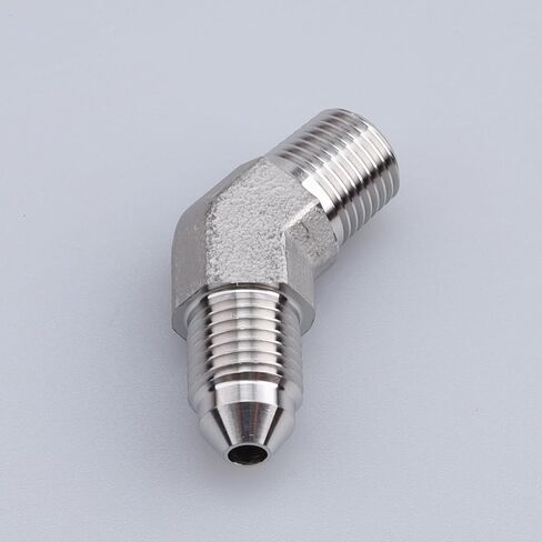 AC PERFORMANCE 45 Degree -3 AN Male to 1/8 x 27 NPTF Male Fitting Adapter Connector Stainless Steel in Kuwait