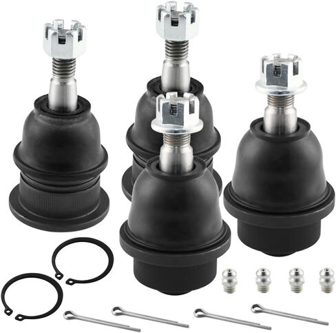 وصلة كروية للتعليق الأمامي لـ 92-97 Ford F-250 F-350، 99-16 Ford F-250 F-350 Super Duty، 99-04 Ford F-450 F-550 Super Duty، 00-05 Ford Excursion مجموعة وصلات كروية سفلية علوية 4 قطع in Kuwait