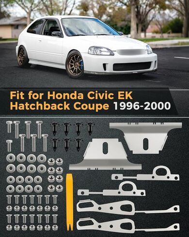 Front Rear Bumper Lift Kit Fit for Honda Civic EK Hatchback Coupe 1996 1997 1998 1999 2000 in Kuwait