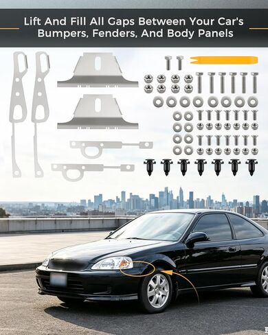 Front Rear Bumper Lift Kit Fit for Honda Civic EK Hatchback Coupe 1996 1997 1998 1999 2000 in Kuwait