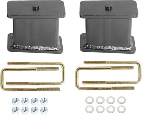 waltyotur 4 Rear Lift Blocks Kit w/Ubolts Replacement for Chevy Silverado GMC Sierra 1500 2007-2018 810040 in Kuwait