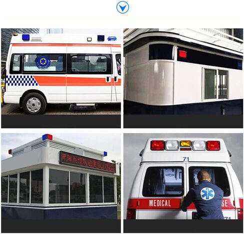 12V Red Blue Amber White Police Flashing Light Stroboscopes Ambulance Car Flash Lights Fire Engines LED Strobe Lamps,Red in Saudi Arabia