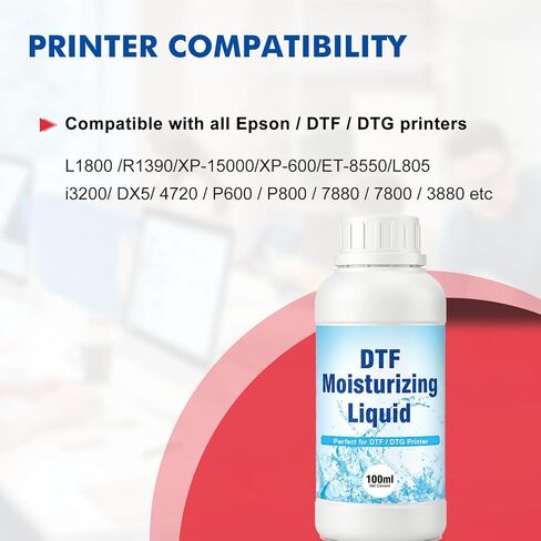 DTF Moisturizing Liquid 100ml | Moisturizer Solution for Printheads,Cap Station & Dampers Daily Maintenance |Prevent Clogging|for 8550 L1800 R1390 L805 etc DTF &DTG Printer Maintenance Fluid in Saudi Arabia