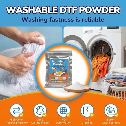 DTF Powder, White Hot Melt Adhesive Digital DTF Transfer Powder,PreTreat Transfer for DTF Printers 2 Pack in Saudi Arabia