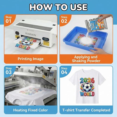 DTF Powder, White Hot Melt Adhesive Digital DTF Transfer Powder,PreTreat Transfer for DTF Printers 2 Pack in Saudi Arabia