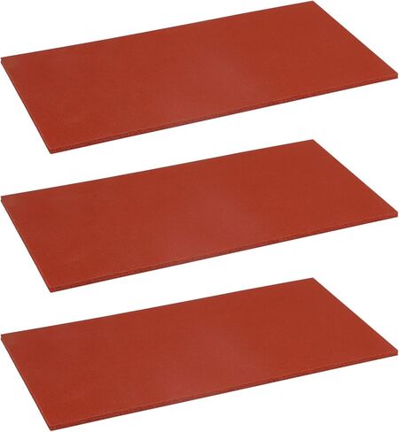 3 Pcs Silicone Heat Press Pad 4" x 8" Heat Resistant Mat for Hat Press, 3mm Thick Small Heat Press Mat for Sublimation, HTV Transfer Vinyl Ironing for Sleeves, Pockets & DIY Crafts, Red in Saudi Arabia