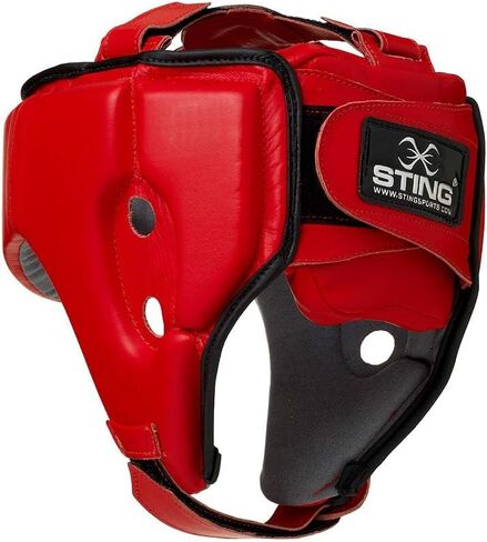 واقي رأس المنافسة من STING، غطاء رأس معتمد من IBA ومعتمد من الولايات المتحدة الأمريكية، معدات ملاكمة ممتازة للمنافسة الاحترافية وتدريب الملاكمة، أحمر، مقاس XL in Saudi Arabia