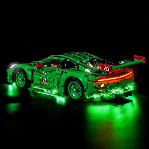 إضاءة LED متوافقة مع سيارة السباق Lego 42224 Porsche 911 GT3 R Rexy AO - مصابيح فقط، مجموعة إضاءة متوافقة مع سيارة السباق Lego 42224 Technic، غير متضمنة النموذج in Kuwait