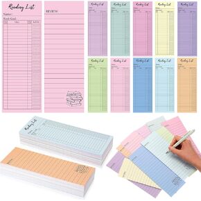 100 Pcs Reading List Bookmark 3 x 8 Inch Reading Log Bookmark Personal Personal Library Cards for Book Lover Gifts Enthusiast Reader Student Teacher Book Accessories(Bright Color) in Saudi Arabia