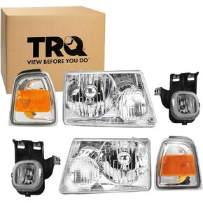 طقم إضاءة TRQ متوافق مع 2006-2007 Ford Ranger FO2502173 FO2503173 FO2530171 FO2531171 FO2592212 FO2593212 in Kuwait