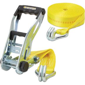 SMARTSTRAPS 27-Foot Premium Ratchet Strap (1 Pack), 10,000 lb Break Strength, 3,333 lb WLL – Heavy-Duty Commercial Tie-Down for Equipment, Tractors & Vehicle Transport, Yellow in Saudi Arabia