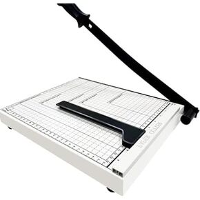 12 Inch Heavy Duty Guillotine Paper Cutter,Cuts 400 Sheets A4 Paper,Solid Steel Construction with Imperial Sizing & Dual Safety Features,Industrial Stack Paper Trimmer for Offices,Schools,Print Shops in Saudi Arabia