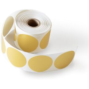 Matte Gold Foil 1.5" Embossing Seal Stickers / 500 Round Blank Gold Color Coding Labels / 1.5" Circle Embosser Envelope Seals/Made in The USA in Kuwait