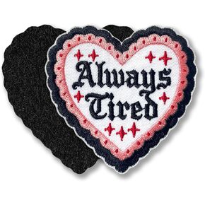 Always Tired Tactical Patch 3 Inches Funny Anxiety Chronic, Mental Health ADHD, Embroidered Hook and Loop Morale Patches for Dog Harness Vest & Backpack Military Uniforms Gifts Mom Dad in Saudi Arabia