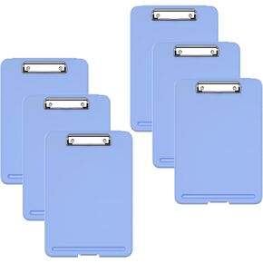 Clipboard with Storage, 8.5 x 11 Storage Clip Board with Low Profile Clip, Heavy Duty Nursing Foldable, Suitable for Classroom, Teacher, Coaches, Office School Supply(Black) in Saudi Arabia