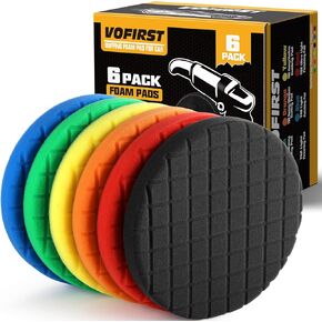 6 PCS Buffing Polishing Pads, Polishing Pad Kit 6.5 Inch Face for 6 Inch 150mm Backing Plate Compound, Cutting Polishing Pad Kit for Car Buffer Polisher Compounding, Polishing and Waxing in Saudi Arabia