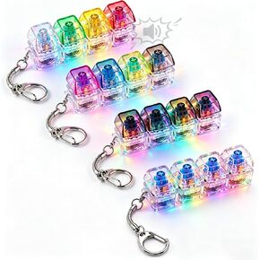 2Pcs LED Keyboard Fidget Toy,4-in-1 Keyboard Clicker Fidget for Stress Relief Calm Anxiety Finger Clicker Toys with Lights,Keyboard Keychain Decompression Button Sensory Toy for Kids Adults Gifts in Kuwait