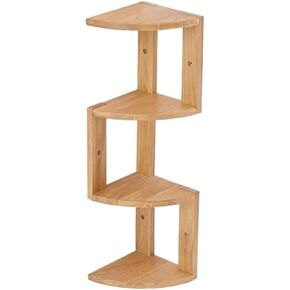 Bookshelf Corner Wooden Bookshelf Multi Story Wall-Mounted Home Storage Rack for Living Room Home Office in Saudi Arabia