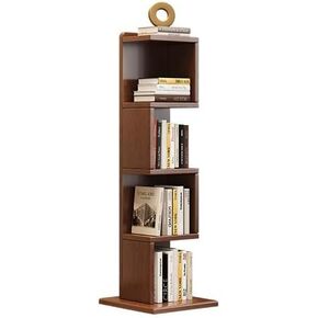 Bookshelf All Solid Wood Bookshelf Storage Rack Floor-Standing Household Bedroom Simple Bookcase Living Room Small Cabinet for Living Room Home Office(Small) in Saudi Arabia