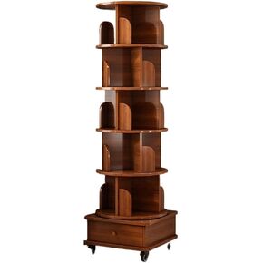Bookshelf Rotating Bookshelf, 360-degree Home Storage Picture Book Shelf, Simple Floor, Layered Cabinet in Living Room for Living Room Home Office in Saudi Arabia