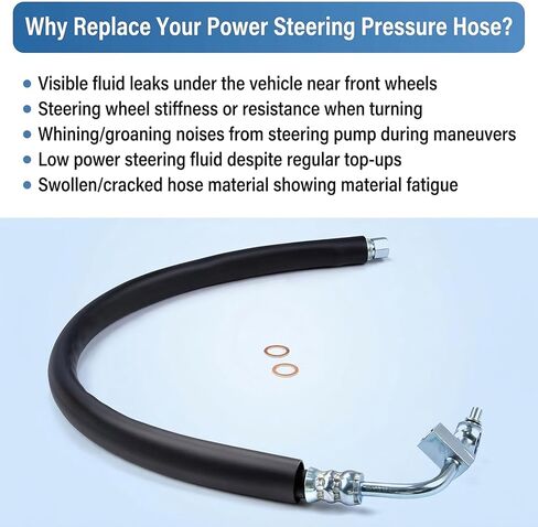 Sorello Power Steering Pressure Hose Line Assembly Compatible with Nissan Altima 2007-2012, 2.5L, Pump To Rack, with O-ring & Bushing & Washer, Replace 49720JA000 in Saudi Arabia