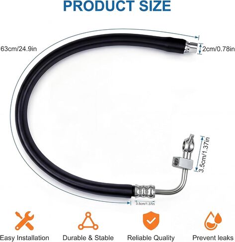 Sorello Power Steering Pressure Hose Line Assembly Compatible with Nissan Altima 2007-2012, 2.5L, Pump To Rack, with O-ring & Bushing & Washer, Replace 49720JA000 in Saudi Arabia